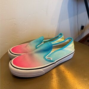 Vans Gradient Pink and Blue Slip-Ons New Size 9 Women’s
